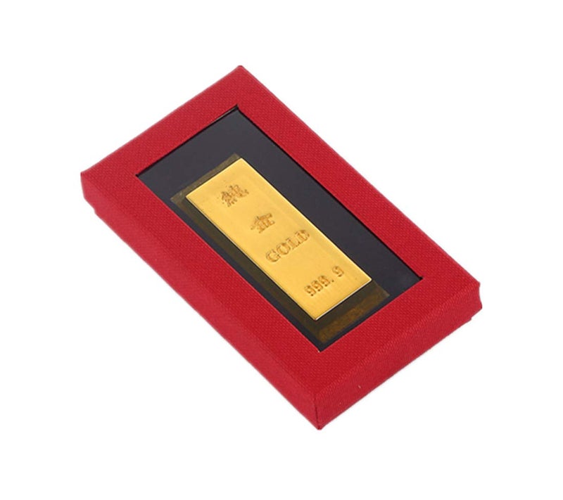 Zzooi Fake Gold Bar Bullion Brick Simulated Metal Gold Bar,Feng Shui Decor - Image 1